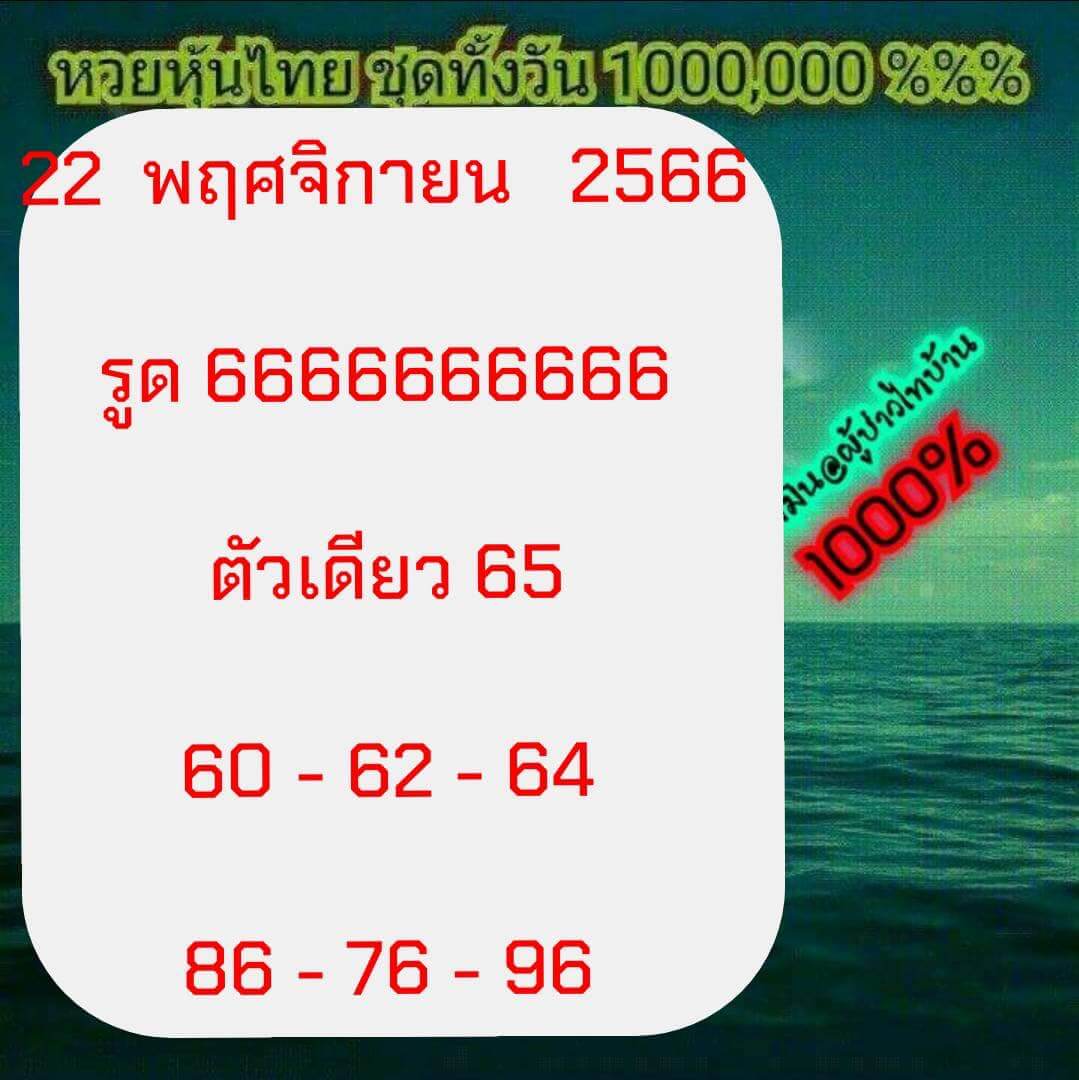 หวยหุ้น 22/11/66 ชุดที่ 2