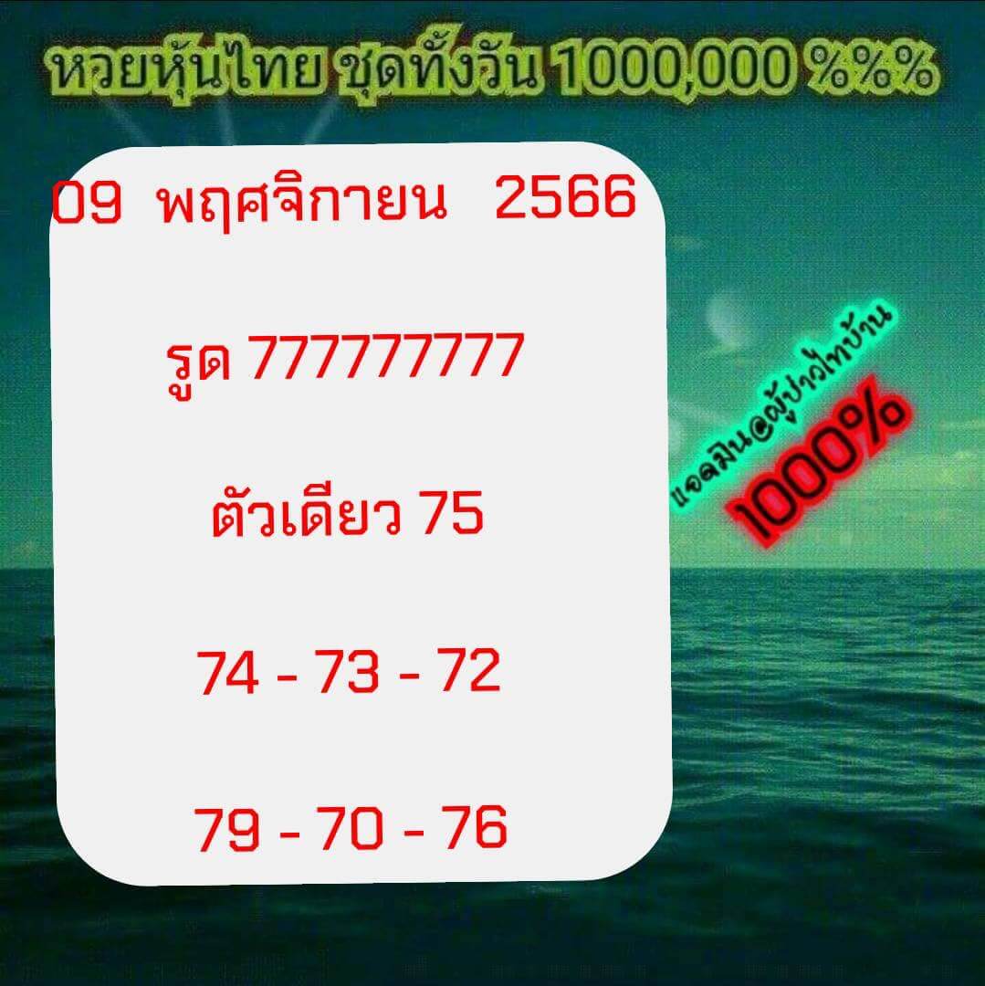 หวยหุ้น 9/11/66 ชุดที่ 2