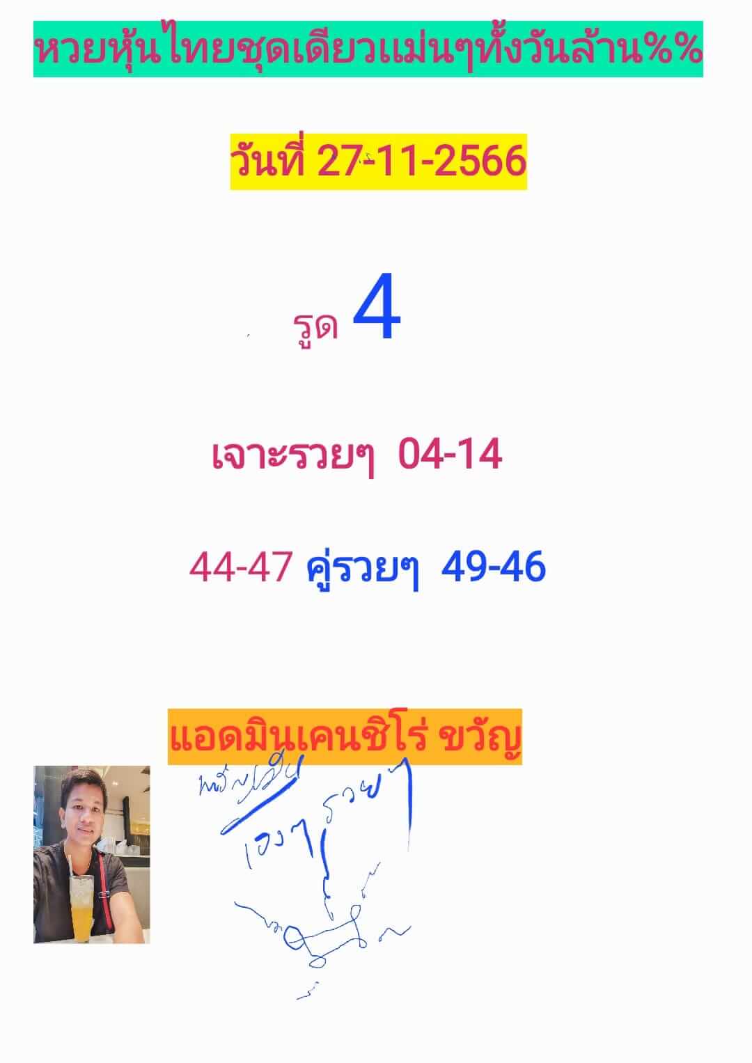 หวยหุ้น 27/11/66 ชุดที่ 3