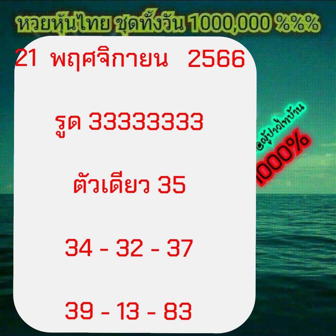 หวยหุ้น 21/11/66  ชุดที่ 4