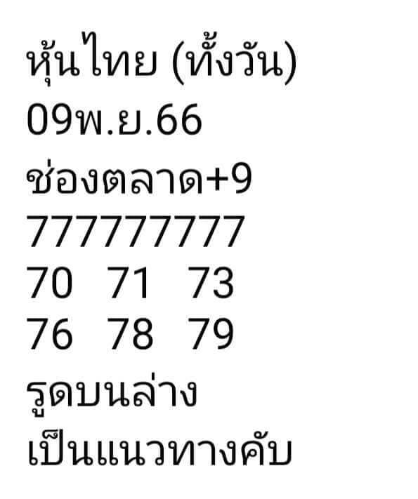 หวยหุ้น 9/11/66 ชุดที่ 4