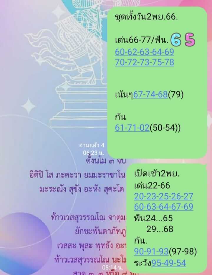 หวยหุ้น 2/11/66 ชุดที่ 7