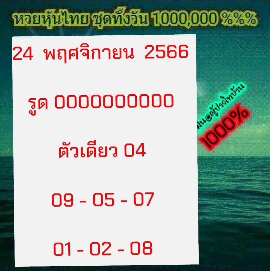 หวยหุ้น 24/11/66 ชุดที่ 7