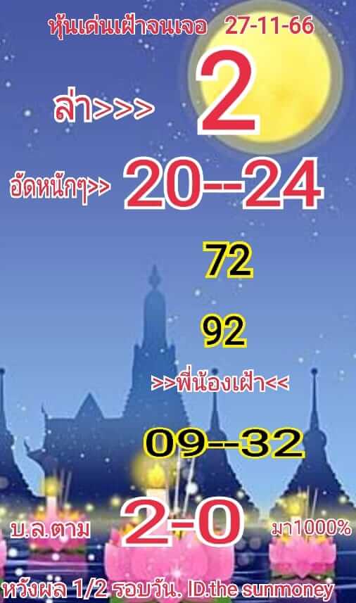 หวยหุ้น 27/11/66 ชุดที่ 9