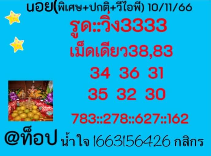 หวยฮานอย 10/11/66 ชุดที่ 10