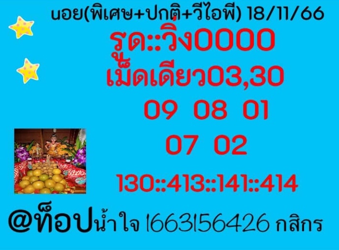 หวยฮานอย 18/11/66 ชุดที่ 5