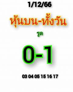 หวยหุ้น 1/12/66 ชุดที่ 1