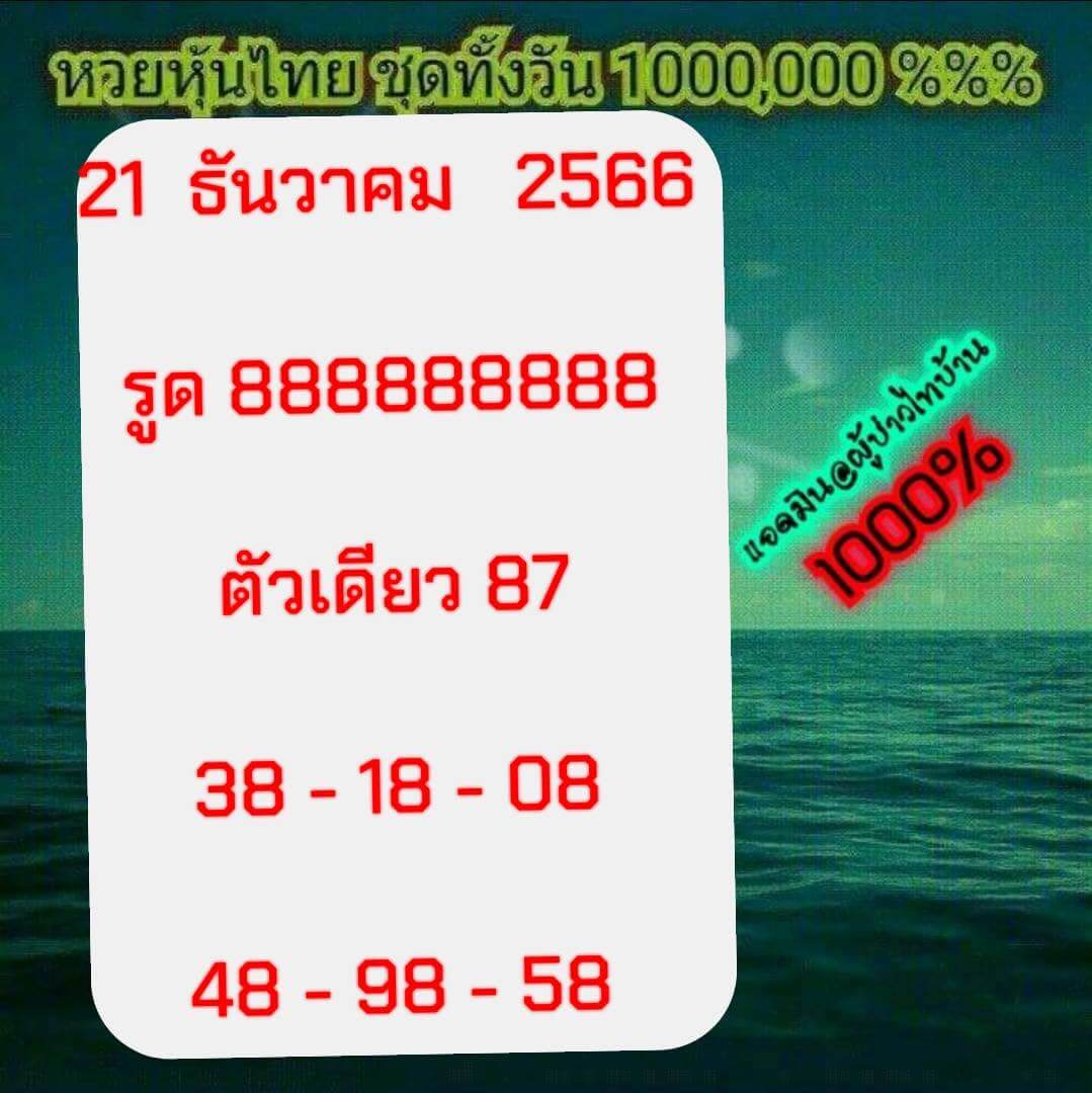 หวยหุ้น 21/12/66 ชุดที่ 10