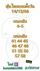 หวยหุ้น 14/12/66 ชุดที่ 10