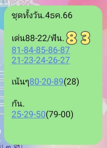 หวยหุ้น 4/12/66 ชุดที่ 2