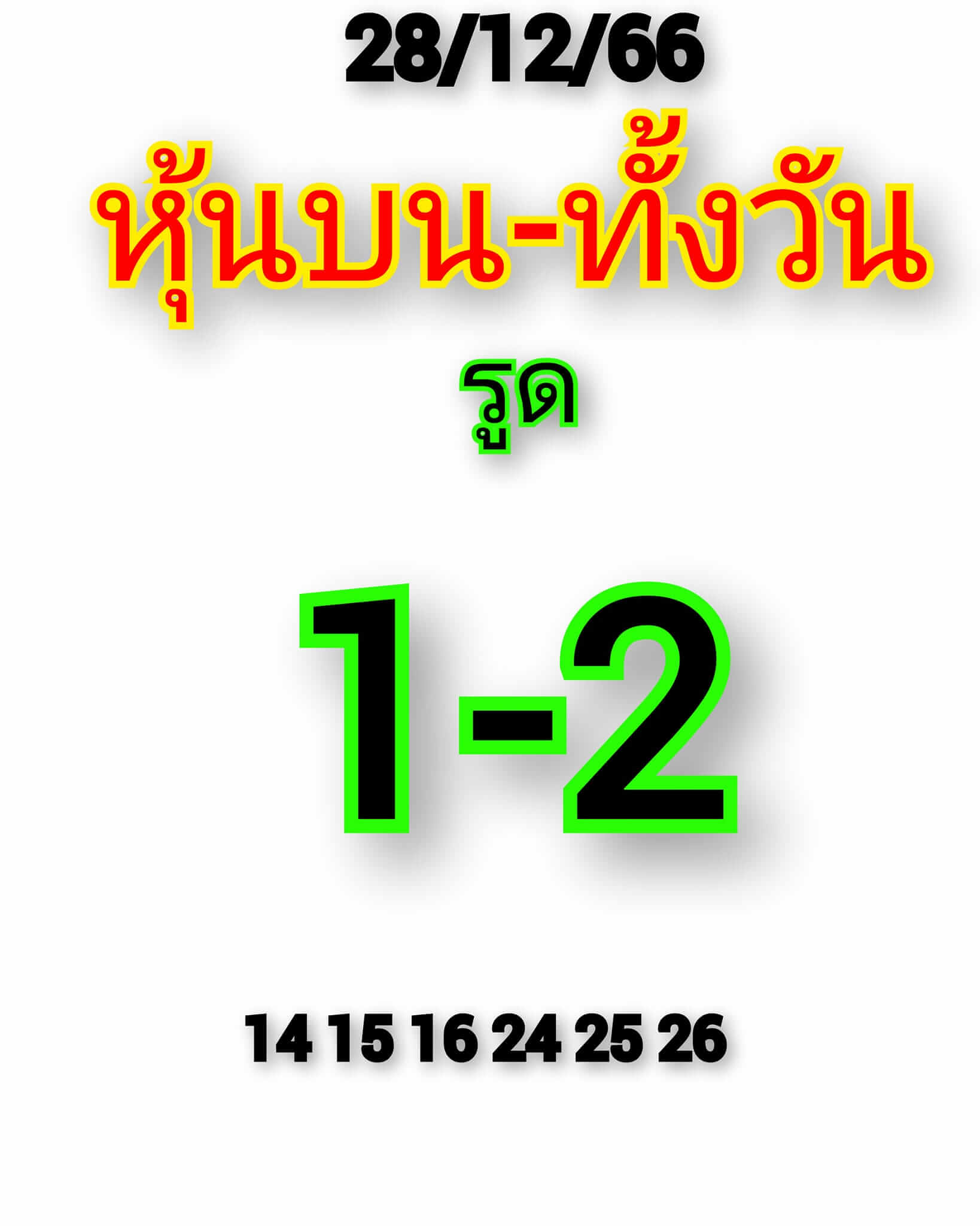 หวยหุ้น 28/12/66 ชุดที่ 3