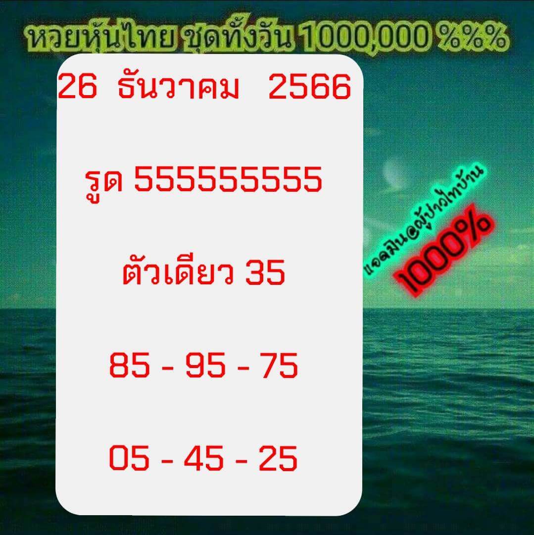 หวยหุ้น 26/12/66 ชุดที่ 4