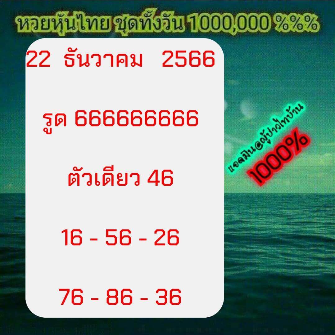 หวยหุ้น 22/12/66 ชุดที่ 5