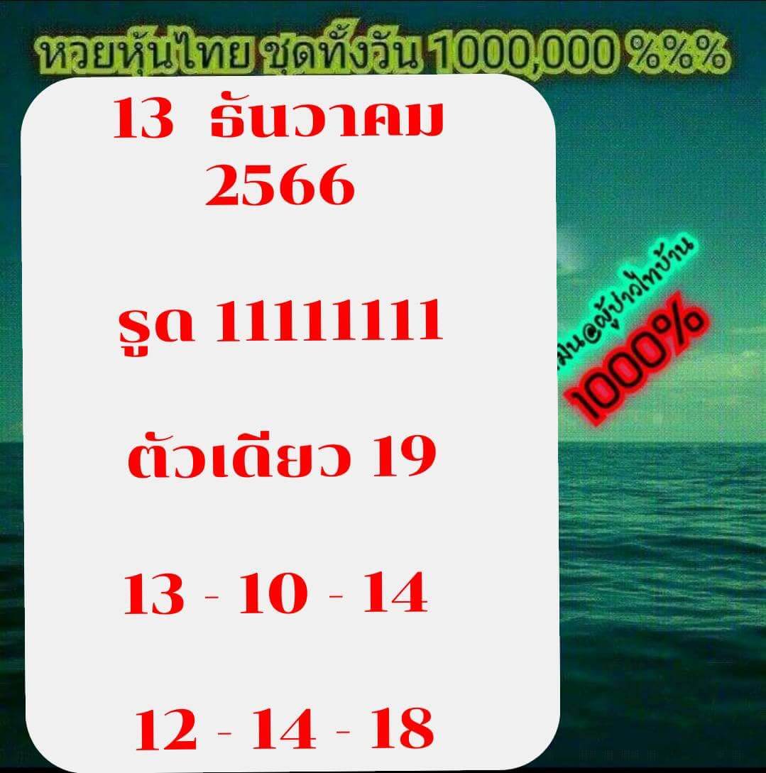 หวยหุ้น 13/12/66 ชุดที่ 5