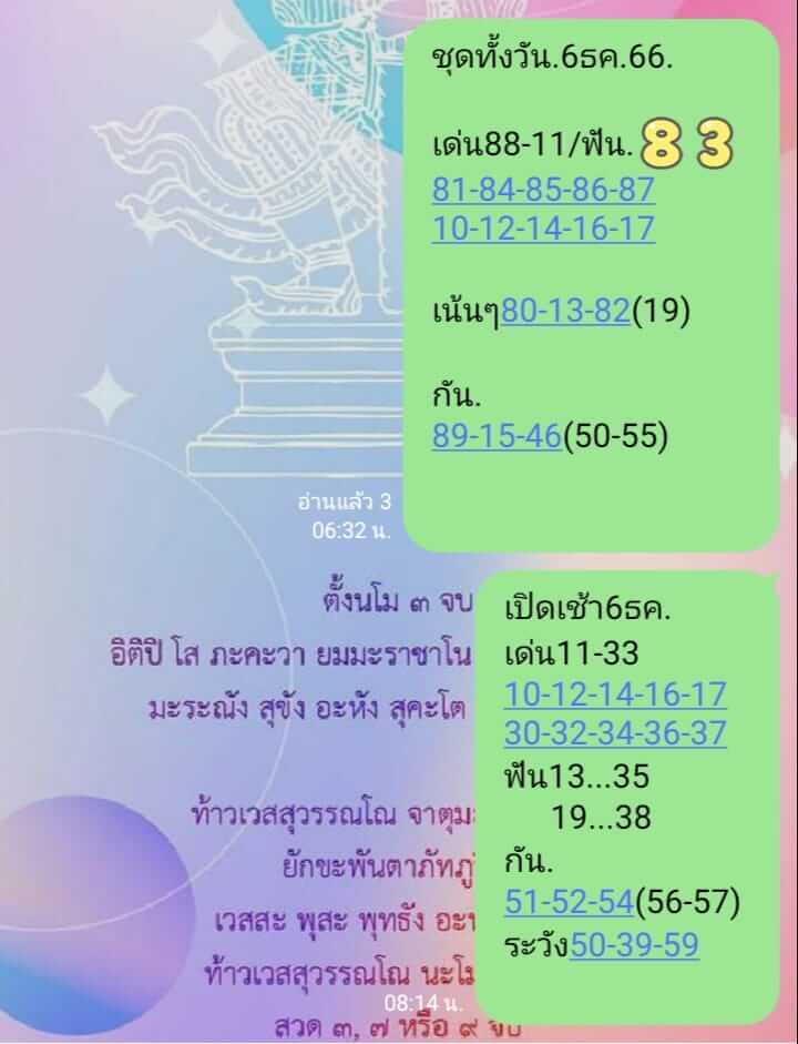 หวยหุ้น 6/12/66 ชุดที่ 6