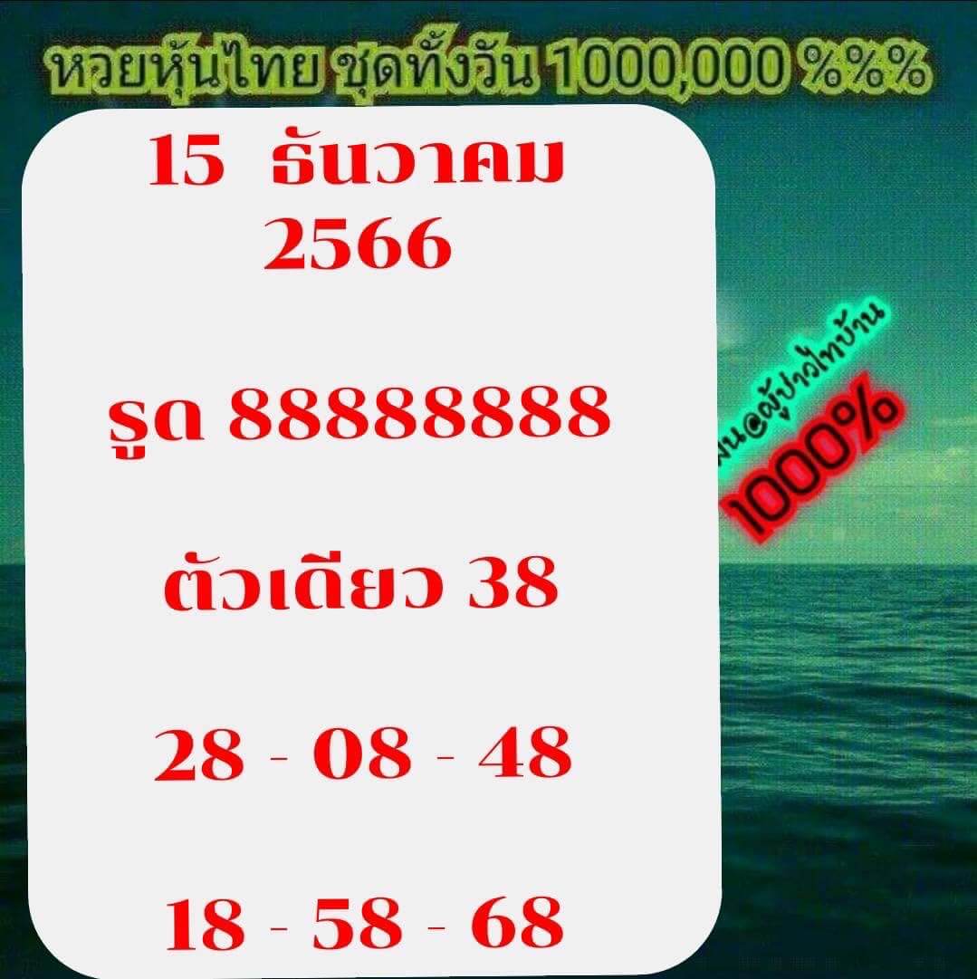 หวยหุ้น 15/12/66 ชุดที่ 6