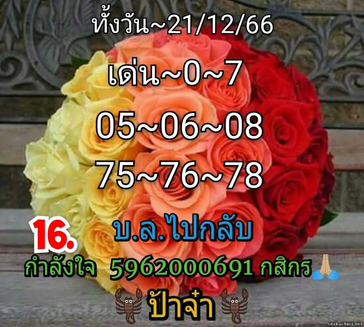 หวยหุ้น 21/12/66 ชุดที่ 7