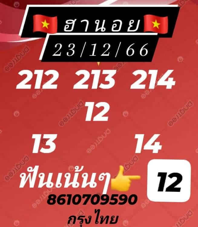 หวยฮานอย 23/12/66  ชุดที่ 7