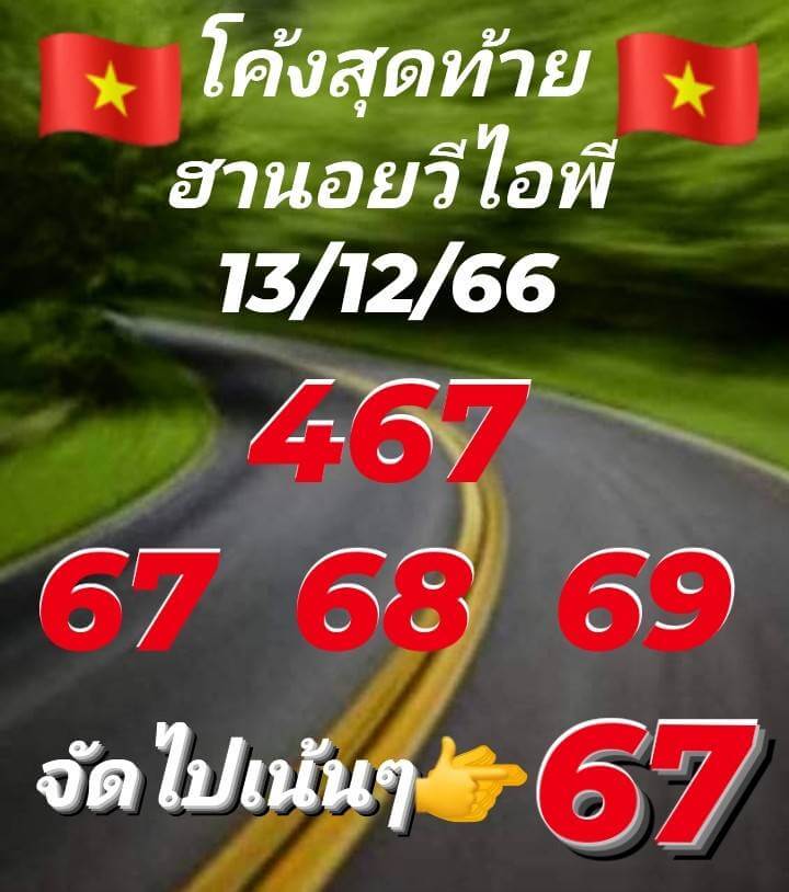 หวยฮานอย 13/12/66 ชุดที่ 8