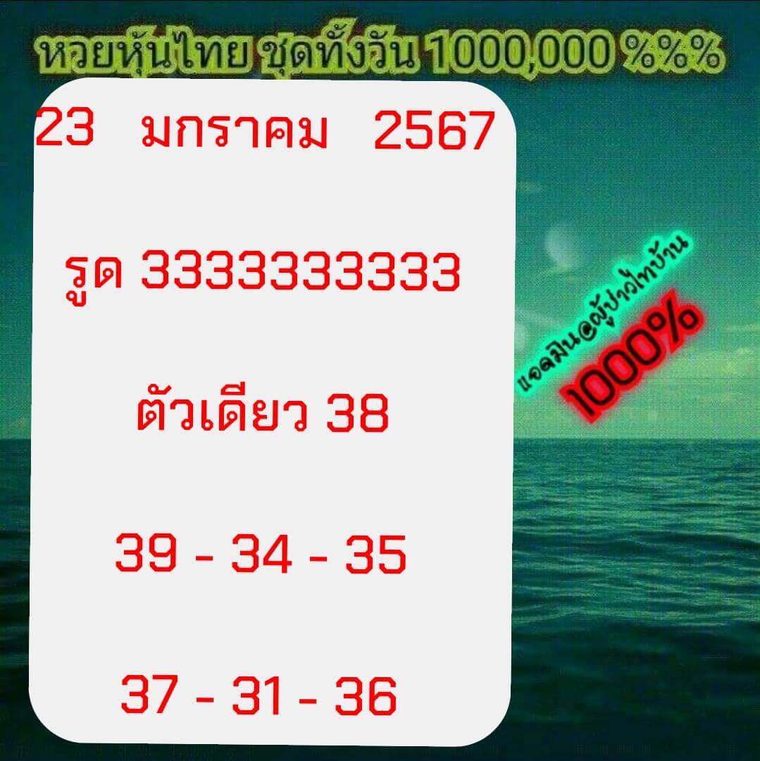 หวยหุ้น 23/1/67 ชุดที่ 2