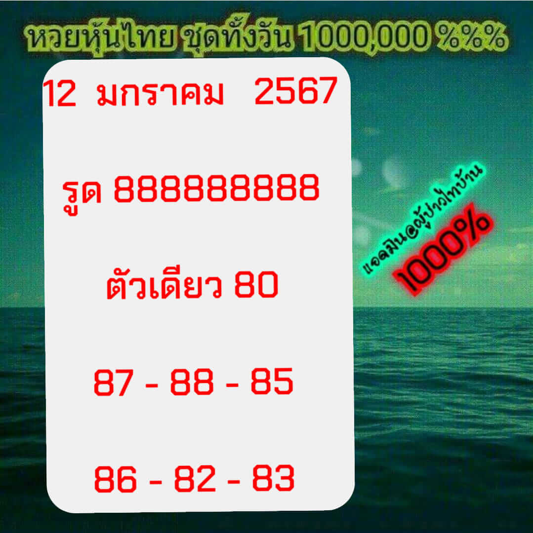 หวยหุ้น 12/1/67 ชุดที่ 2