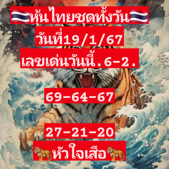 หวยหุ้น 19/1/67 ชุดที่ 3