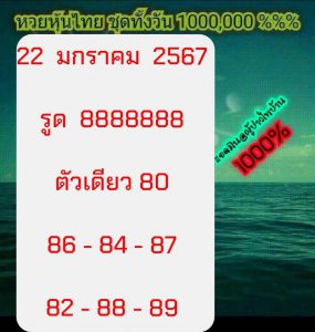 หวยหุ้น 22/1/67 ชุดที่ 3