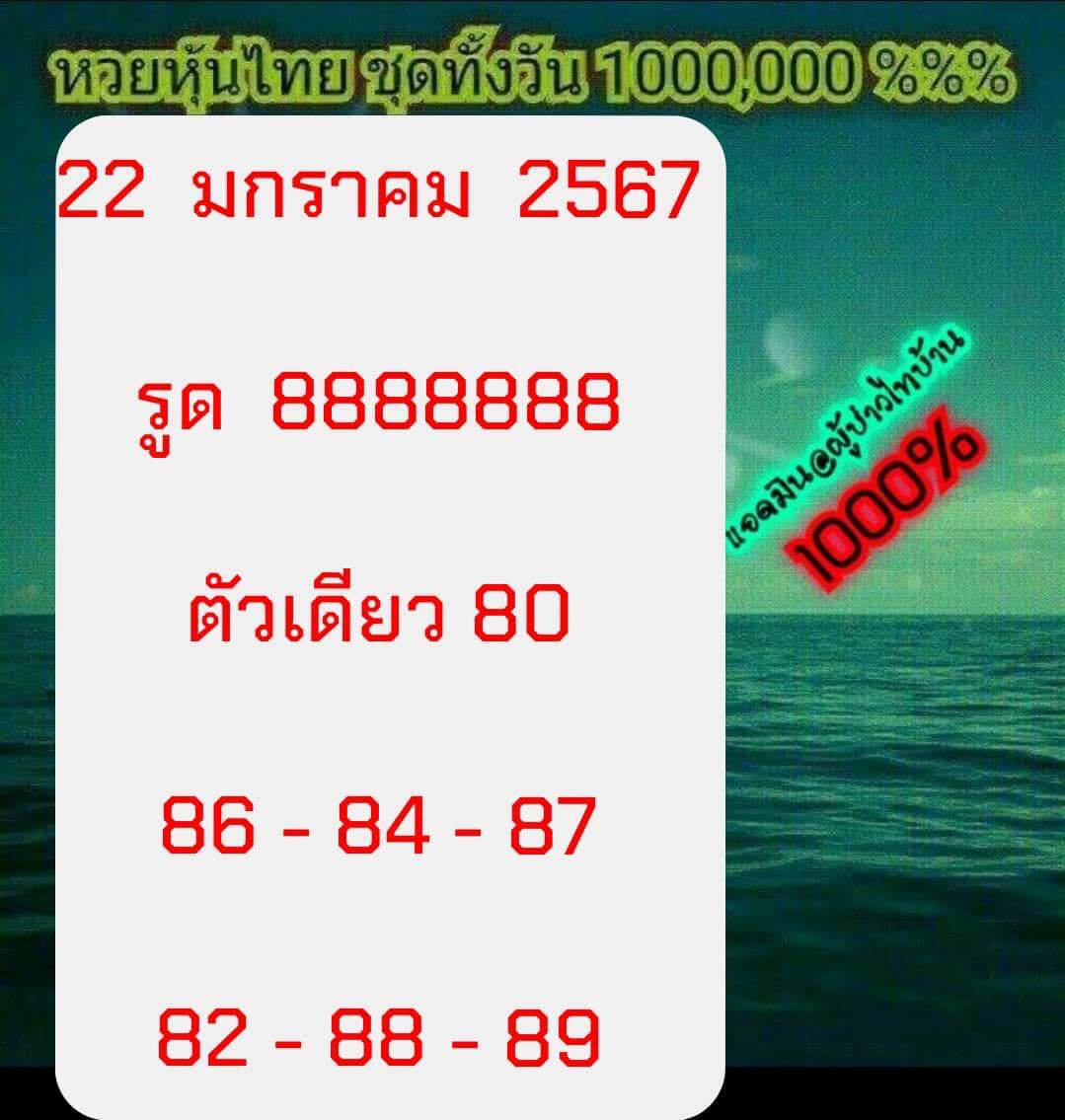 หวยหุ้น 22/1/67 ชุดที่ 3