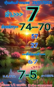 หวยหุ้น 25/1/67 ชุดที่ 3