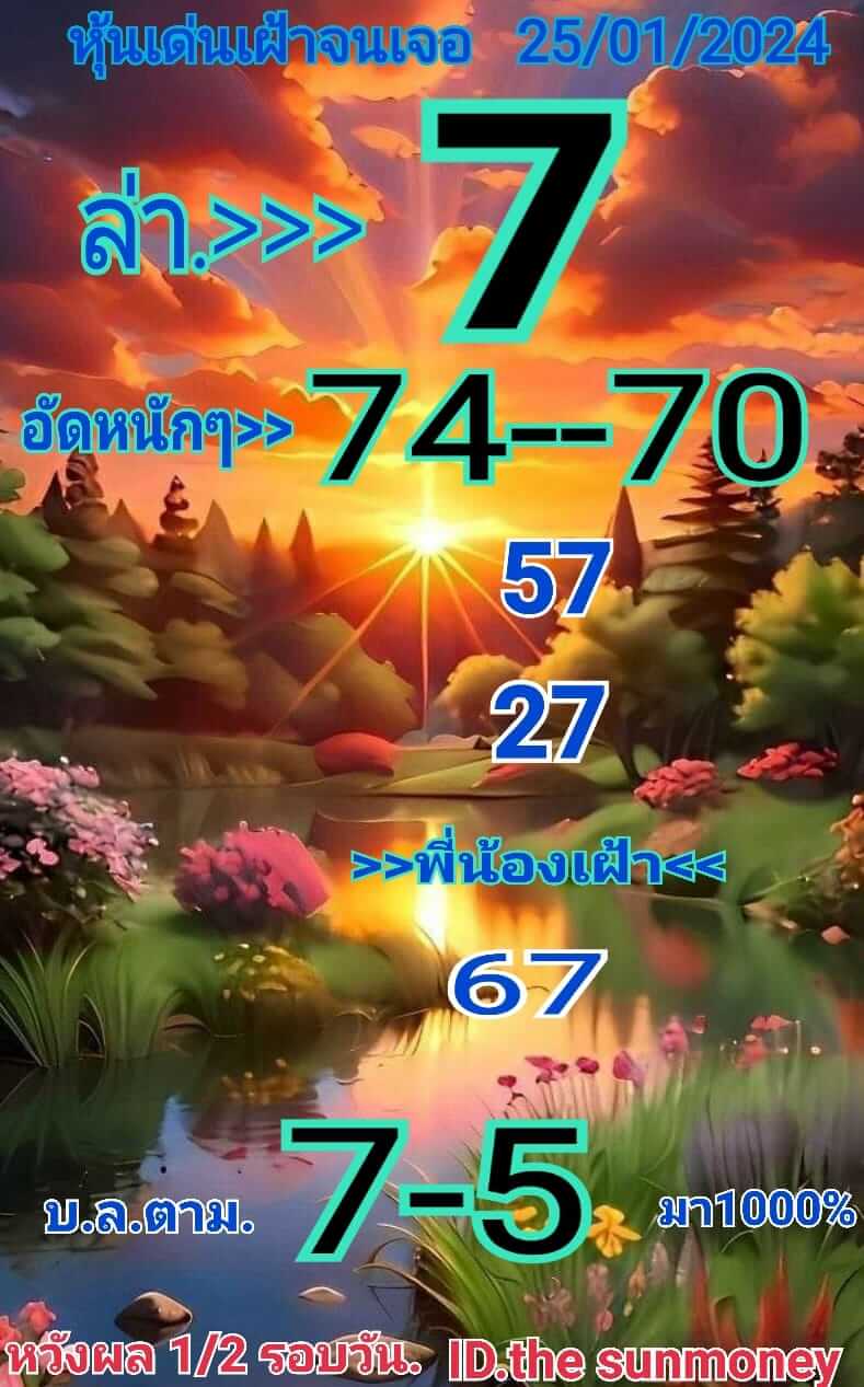 หวยหุ้น 25/1/67 ชุดที่ 3