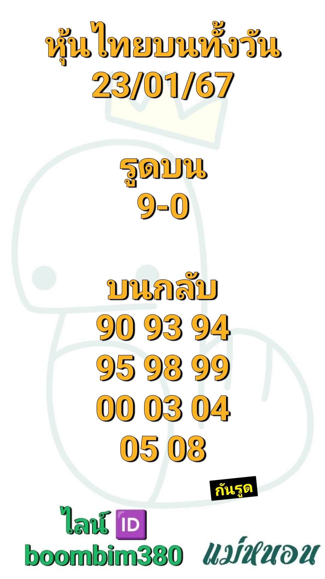 หวยหุ้น 23/1/67 ชุดที่ 4