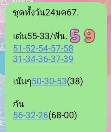 หวยหุ้น 24/1/67 ชุดที่ 7