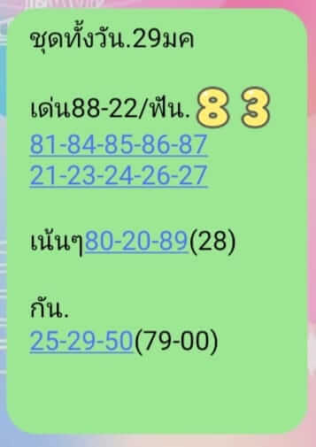 หวยหุ้น 29/1/67 ชุดที่ 8