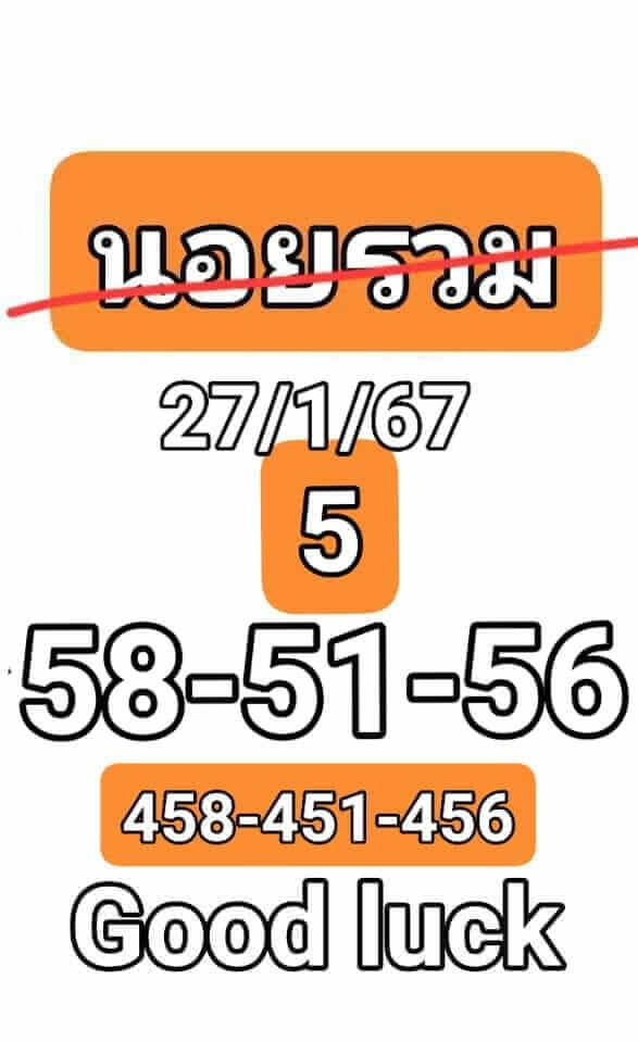 หวยฮานอย 27/1/67 ชุดที่ 9