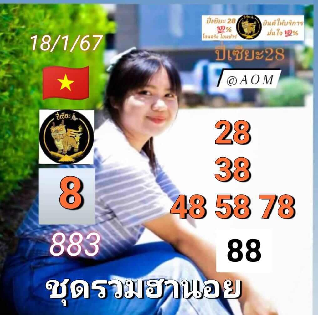 หวยฮานอย 18/1/67 ชุดที่ 8