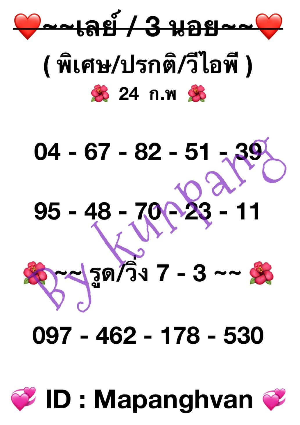 หวยมาเลย์ 24/2/67 ชุดที่ 5