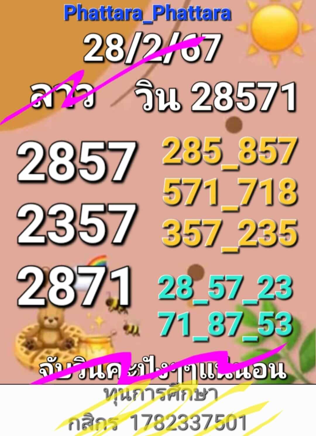 หวยลาว 28/2/67 ชุดที่ 7