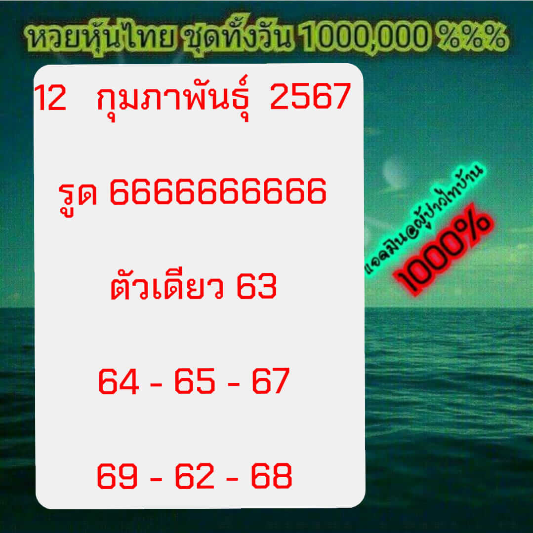 หวยหุ้น 12/2/67 ชุดที่ 2