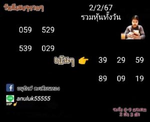 หวยหุ้น 2/2/67 ชุดที่ 6