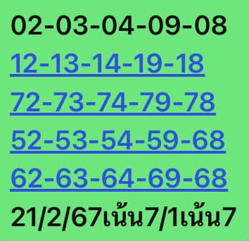 หวยหุ้น 21/2/67 ชุดที่ 6