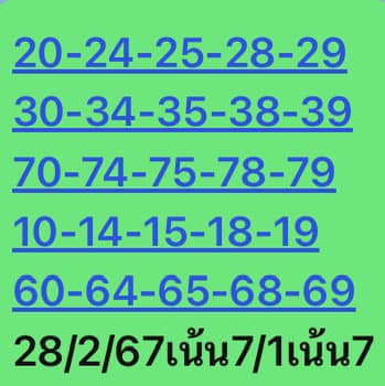 หวยหุ้น 28/2/67 ชุดที่ 6