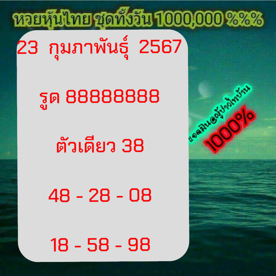 หวยหุ้น 23/2/67 ชุดที่ 7