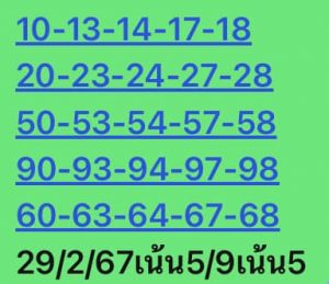 หวยหุ้น 29/2/67 ชุดที่ 7