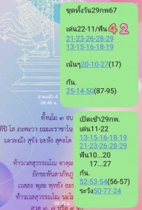 หวยหุ้น 29/2/67 ชุดที่ 8