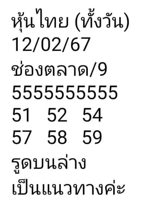 หวยหุ้น 12/2/67 ชุดที่ 8