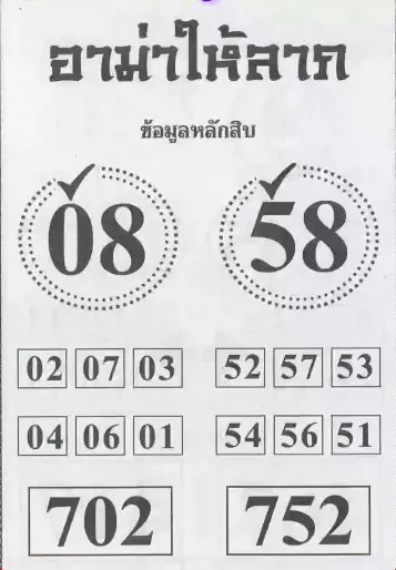 หวยอาม่าให้ลาภ 1/3/67