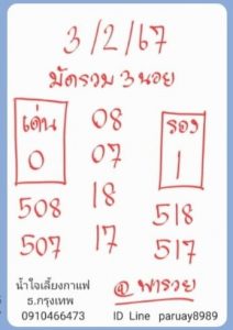 หวยฮานอย 3/2/67 ชุดที่ 10