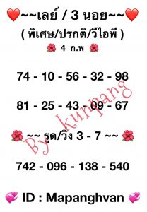 หวยฮานอย 4/2/67 ชุดที่ 3