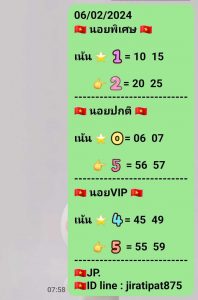 หวยฮานอย 6/2/67 ชุดที่ 4