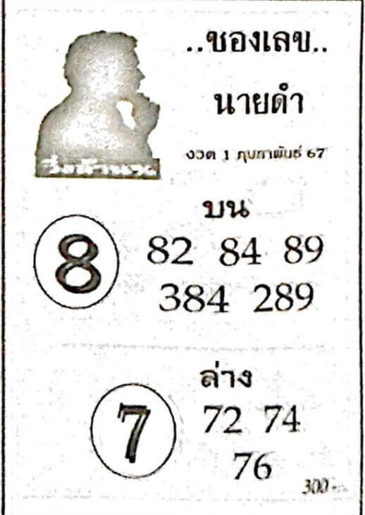 เลขนายดำ 1/2/67